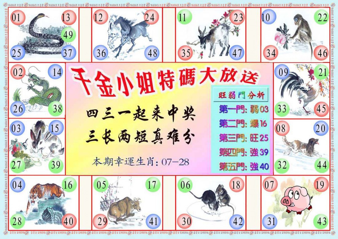 016期千金小姐B版[图]