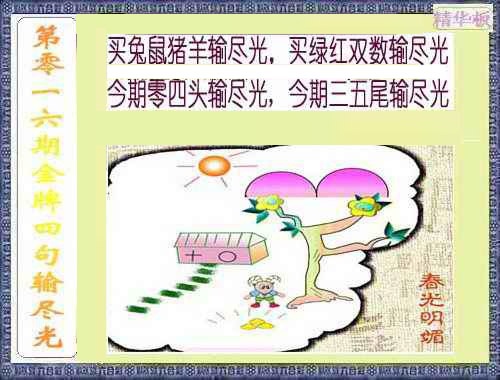 016期金牌四句输尽光[图]