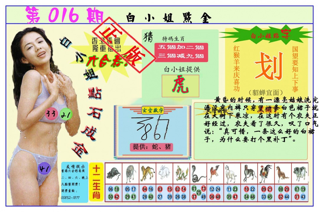 016期白小姐点金[图]
