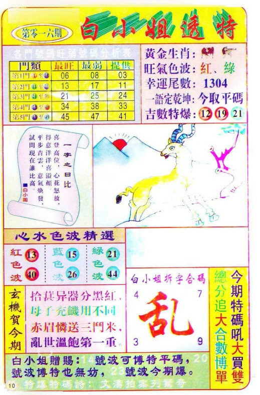 016期白小姐透特[图]