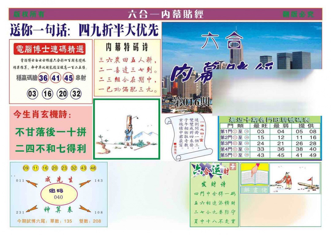 016期内幕赌经[图]