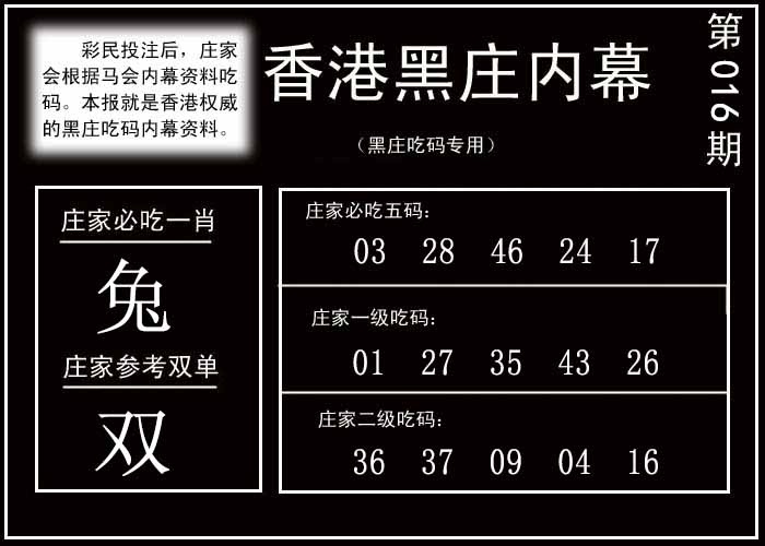 016期香港黑庄内幕[图]